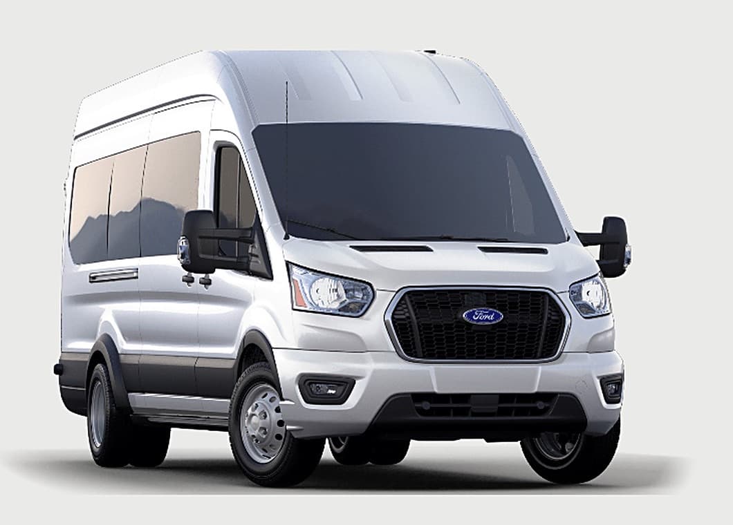 High-roof Ford Transit guest shuttle